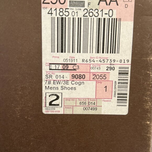 Florsheim Lexington Wingtip Oxford Cognac Leather Shoes Size 7.5, 3E Style 17066 - Picture 11 of 11